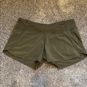 Lululemon speed up Olive Green Shorts
